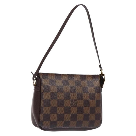 LOUIS VUITTON Damier Ebene Trousse Makeup Pouch N51982 LV Auth mr1493 - Picture 1 of 16